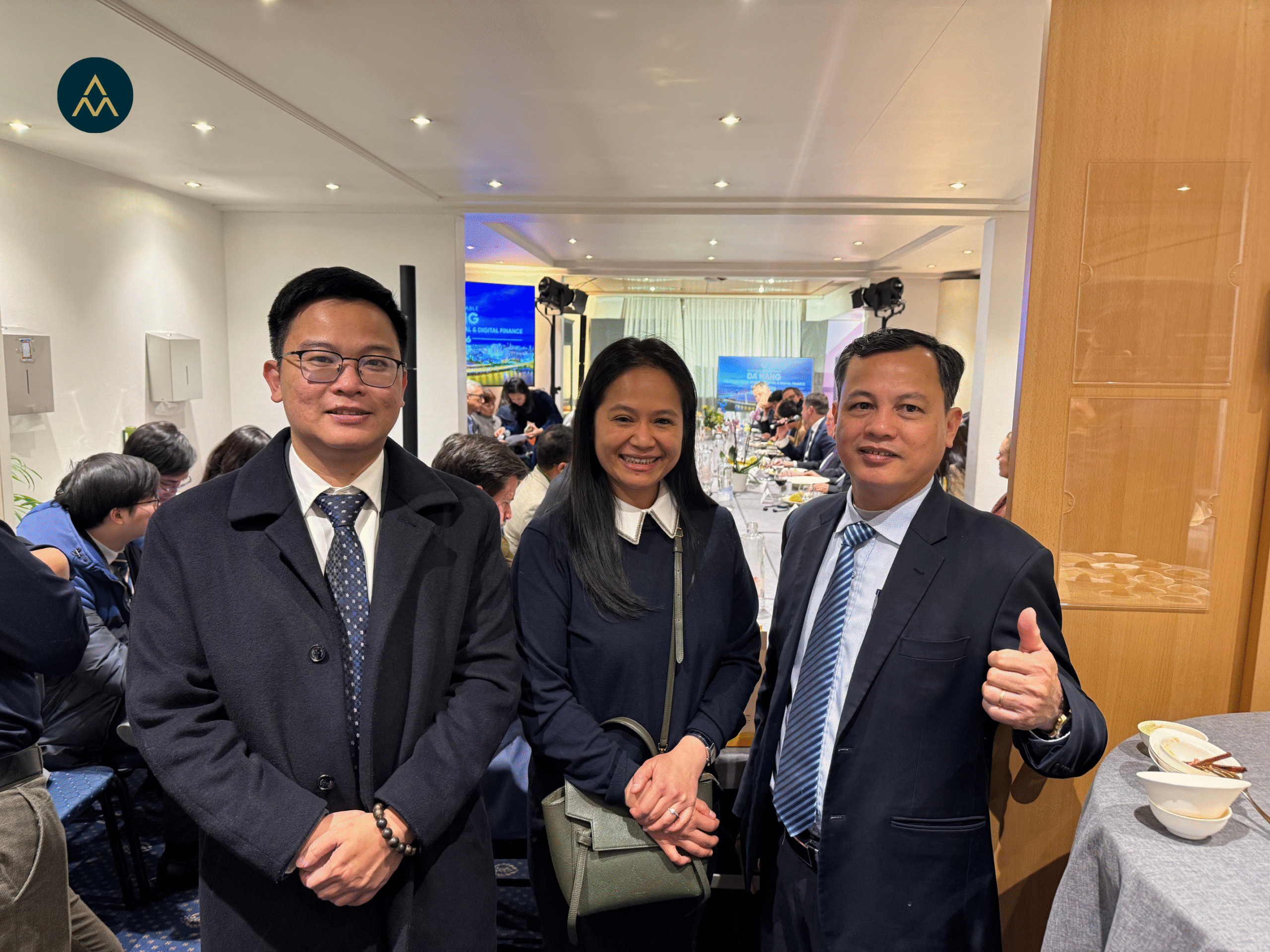 From left to right: Mr. Duc Nguyen, AI Consultant at UN; Ms. Hang Thu Nguyen, CIO at Alliance Mount  and Mr. Thach Tran, Deputy Director of the Da Nang Department of Science and Technology